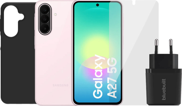 Samsung Galaxy A27 5G Smartphone mit 256 GB Speicher in Rosa und komplettem Zubehörset - Bild 1