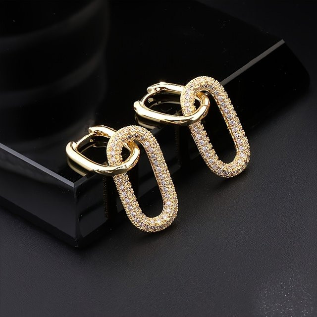HYFAD Creolen, Zirkonia, Gold, Damen - Bild 1
