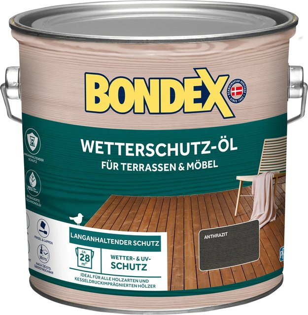Bondex Wetterschutz-Öl Anthrazit 2,5 l - Bild 1