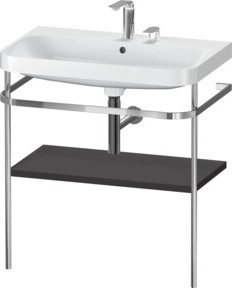 Duravit Möbelwaschtisch-Kombi Happy D.2 Plus in Graphit Matt mit Konsole, Breite: 77,5 cm, Tiefe: 49 cm, Höhe: 85 cm - Bild 1