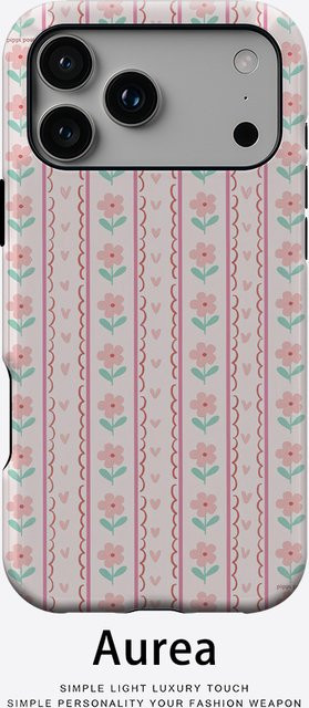 Potdemiel Handyhülle mit rosa Blumenmustern für iPhone 17 16 15 14 13 Pro Max Plus, robuste doppelschichtige Magnet-Hülle - Bild 1