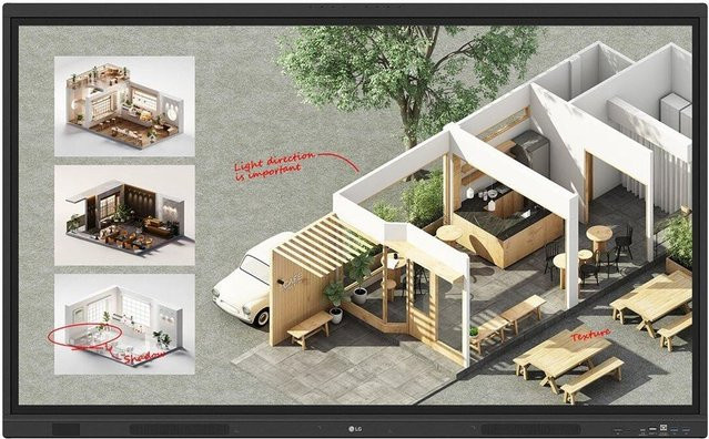 LG CreateBoard 55TR3DQ-B Interaktives 4K UHD Touch-Display 55 Zoll Schwarz mit Wi-Fi und Bluetooth - Bild 1