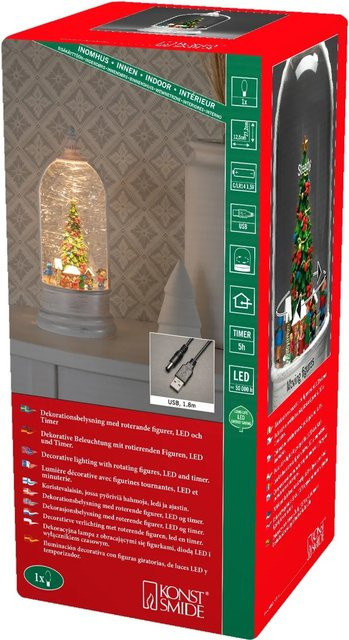 Konstsmide LED Wasserlaterne Weihnachtsmarkt Nostalgie Weiß B/T/H: 12,5 x 12,5 x 27,2 cm - Bild 2