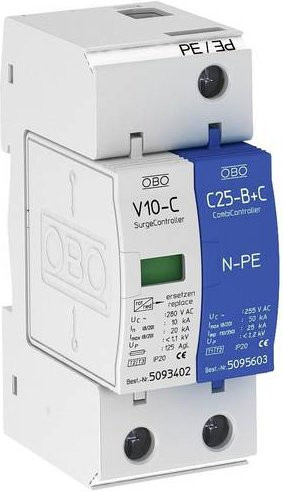 OBO Bettermann Überspannungsableiter V10-C 1+NPE-280 in Weiß - Bild 1