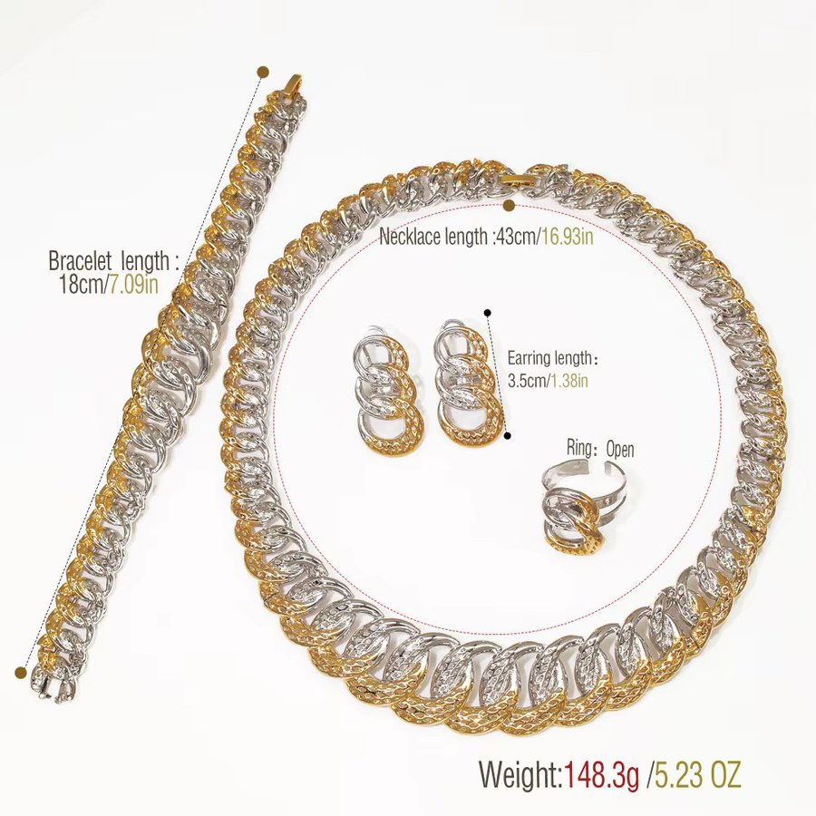 GZJPEI Schmuckset, Bicolor, Damen - Bild 2