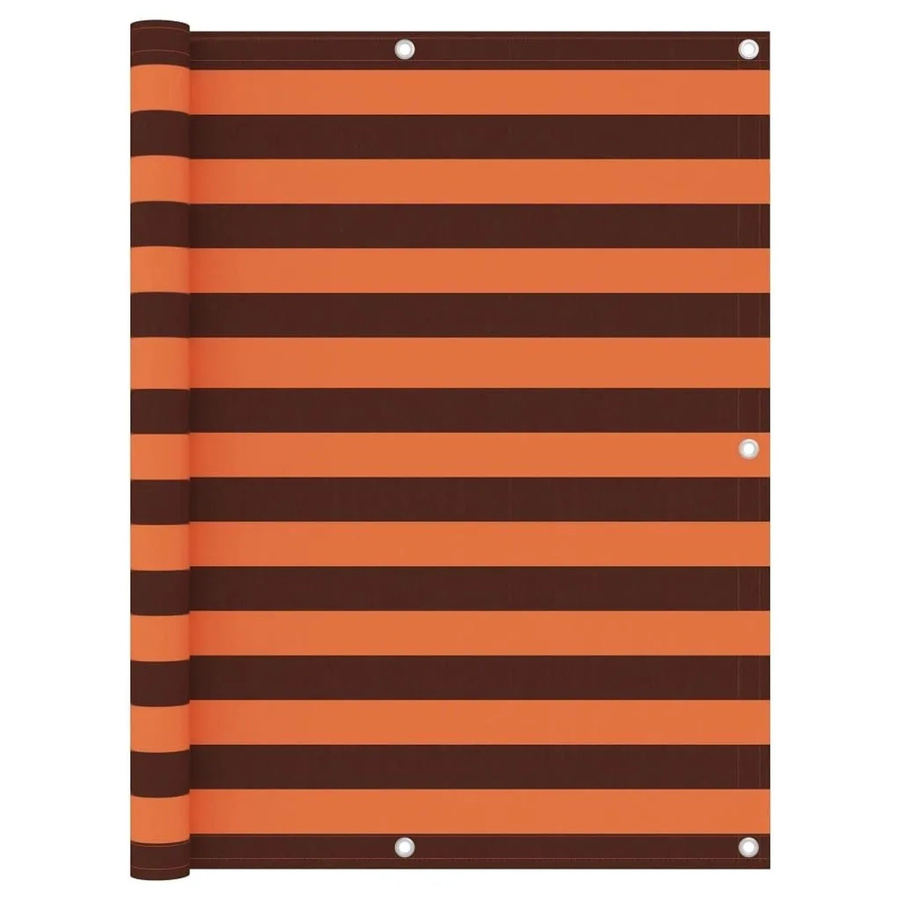 vidaXL Balkon-Sichtschutz aus Oxford-Gewebe in Orange-Braun, Höhe: 120 cm, Breite: 500 cm - Bild 2
