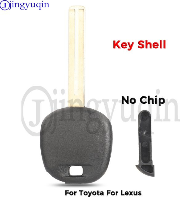Jingyuqin Auto Transponder Schlüsselhülle für Toyota und Lexus, Long Blade Fob Case Ersatz, Schwarz, ohne Chip, ungeschnitten - Bild 1