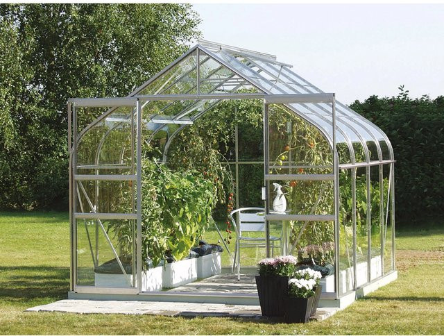 Vitavia Gewächshaus Diana 6700 ESG mit Aluminium-Vorzugsset in Transparent und Glockendach - Bild 1