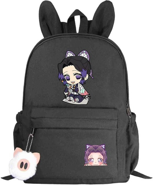 3-teiliges Schulrucksack-Set aus Oxford-Stoff in Schwarz mit Schultasche, Schultergurt und Federmäppchen - Bild 1