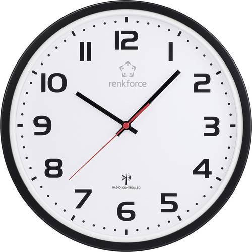 Renkforce Funk Wanduhr, Weiß/Schwarz, Unisex - Bild 1