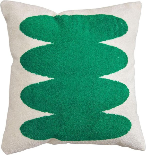 JMG Clothing Kissenbezug Schachbrett Wellenpunkt in Weiß, B/B: 45 x 45 cm - Bild 1