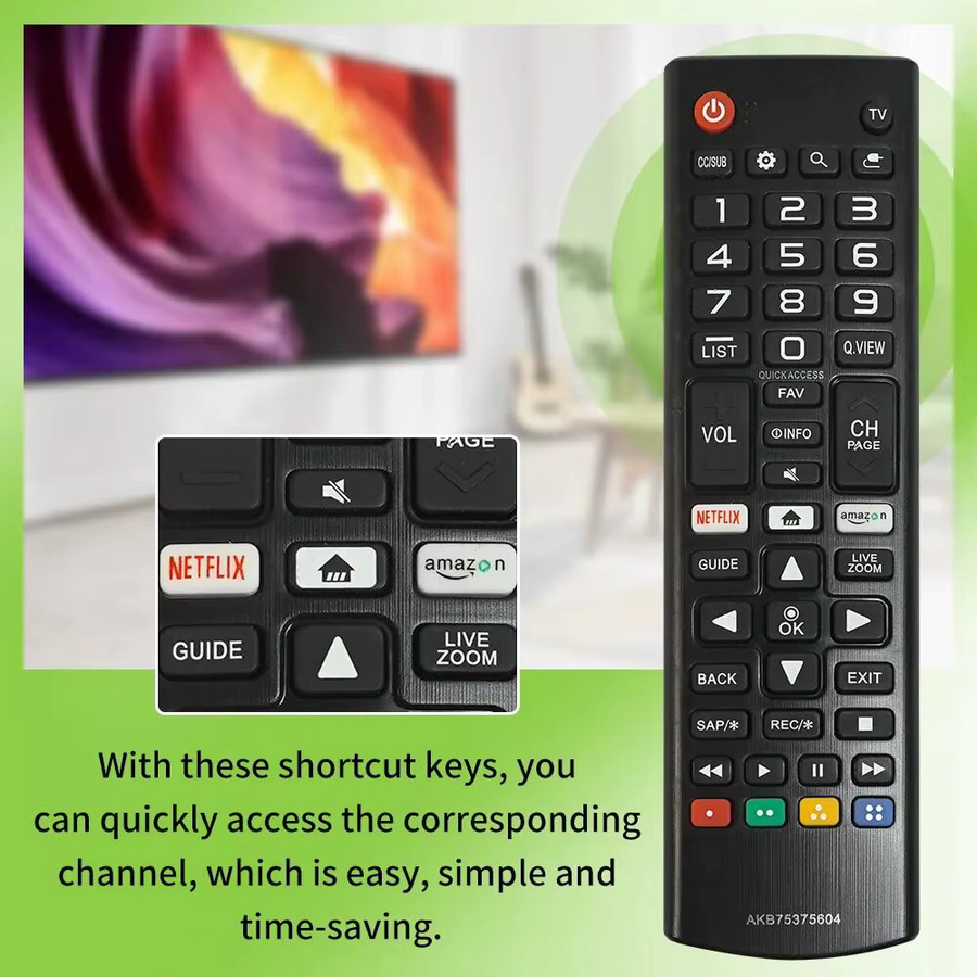 LG Fernbedienung akb75375604 in Schwarz für Smart TV Modelle UK6300PUE und LK610BPUA - Bild 3