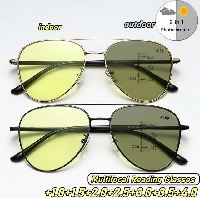 ERIKOLE Lesebrille Aviator, Vollrand, Metall, Gold - Bild 1