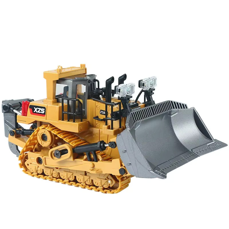 CONUSEA Ferngesteuerter Bulldozer im Maßstab 1:24 aus Metall und Kunststoff in Gelb mit Lichtfunktion - Bild 6