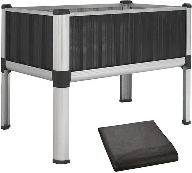 TTL GARDEN Hochbeet SUPERIOR M aus Metall in Anthrazit und Silber, B/T/H: 80 x 50 x 80 cm - Bild 1
