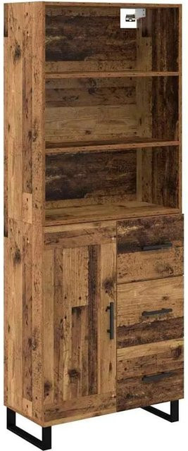 vidaXL Highboard Altholz Modern Braun mit Türen und Schubladen B/T/H: 69,5 x 34 x 180 cm - Bild 1