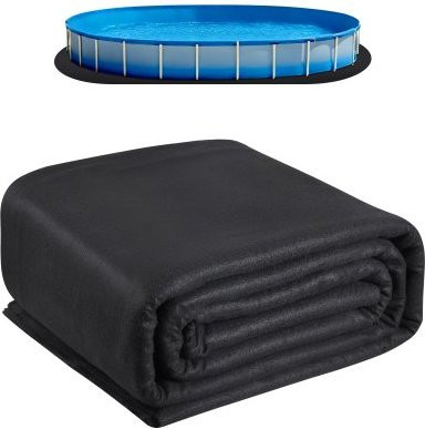 VEVOR Oval Pool Liner Pad aus recyceltem Geotextil für Above Ground Swimming Pools, extra dick zur Vermeidung von Durchstichen, Maße: 5,5 x 10 m - Bild 1