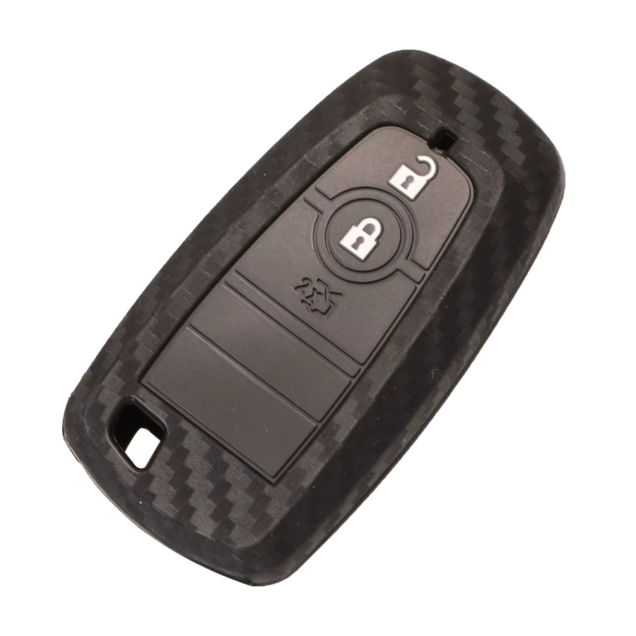 Jingyuqin Schutzhülle für Autoschlüssel mit 3 Tasten in Schwarz für Ford Mondeo Mustang Fusion F-250 F-350 F-450 F-550 2017 - Bild 3