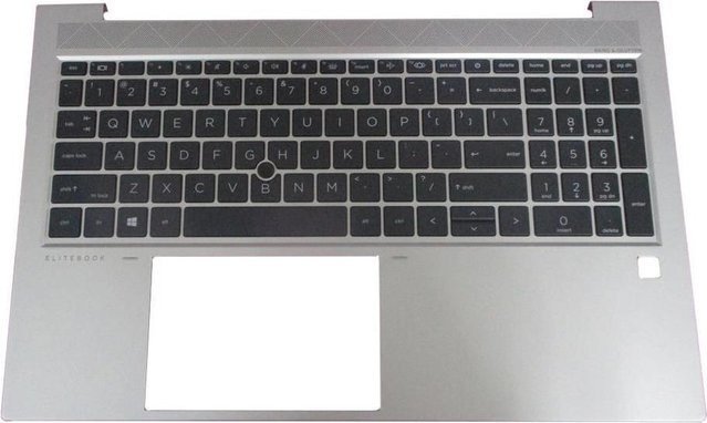 HP Elitebook 855 G7 Ersatzteil Set mit Cover und hintergrundbeleuchteter Tastatur in Schwarz und Silber mit französischer AZERTY-Belegung (M21677-051) - Bild 1