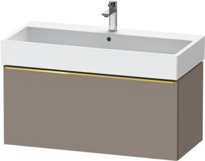 Duravit Waschtischunterschrank D-Neo, Wandhängend, Grau Hochglanz, B/T/H: 98,4 x 44,2 x 44,0 cm - Bild 1