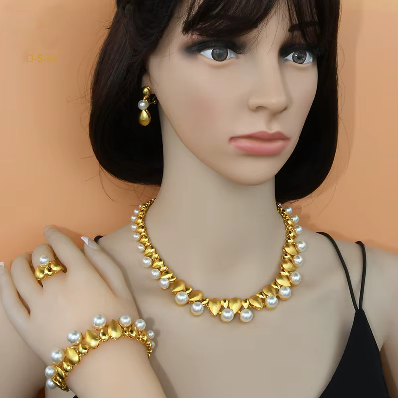 ANIID Schmuck-Set Halskette und Ohrringe, Perle, Gold, Damen - Bild 2