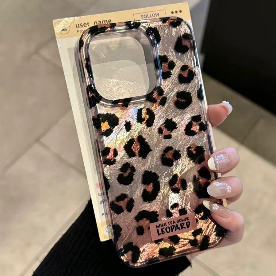 Retro Handyhülle mit Leopardenmuster in Rosa für Xiaomi Redmi Note und diverse Modelle - Bild 3