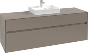 V&B Waschtischunterschrank Collaro in Cashmere Grey, B/T/H: 160 x 54,8 x 50 cm, mit mittiger Waschtischplatzierung - Bild 1