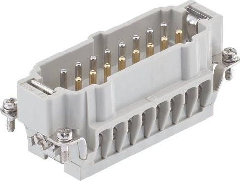 HARTING Stifteinsatz 09330162691 mit 16 Schrauben in Grau aus Kunststoff - Bild 1