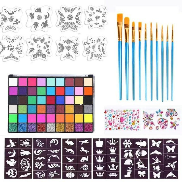 Likeit8888 Gesichts- und Körpermalfarben-Set, 54 Farben, Matt, Unisex - Bild 1