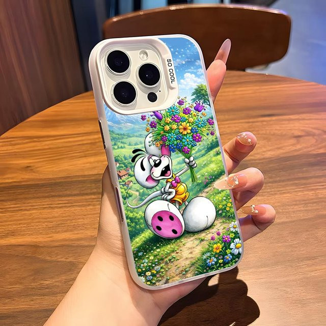 D-Diddl Handyhülle Bumper Case für iPhone in Silber und Weiß - Bild 1