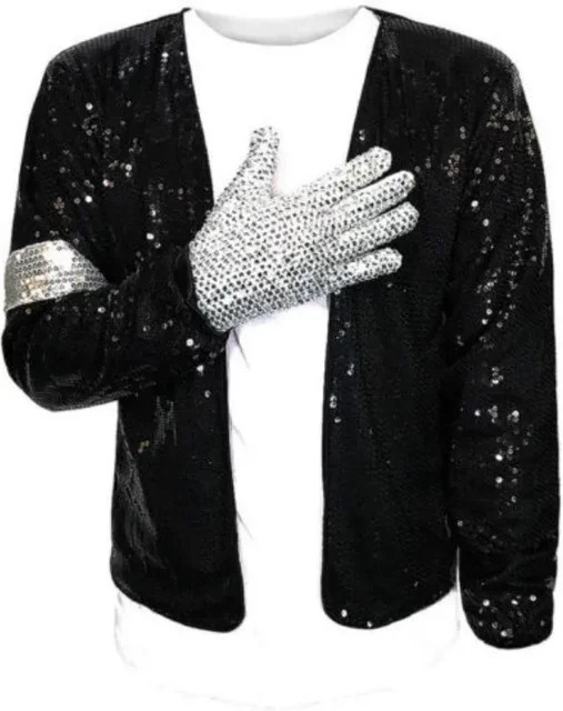 Coplay Michael Jackson Billie Jean Moonwalk Jacke und Handschuh, Schwarz, Set / Bundle - Bild 1