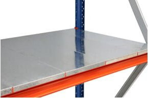 Regalwerk EMMA-Zusatzebene aus Stahl in Orange und Silber, Z-Profil 99 x 30 mm, B/T: 270 x 10 cm - Bild 1