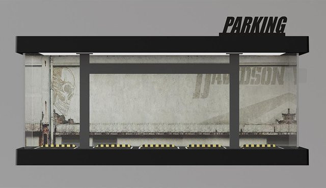 Linyi Parkgarage Miniatur-Szenenmodell, 1/64, Legierungs-Automodell - Bild 1