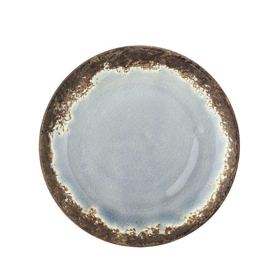 Bloomingville Paula Teller blau braun Durchmesser: 20 cm - Bild 1