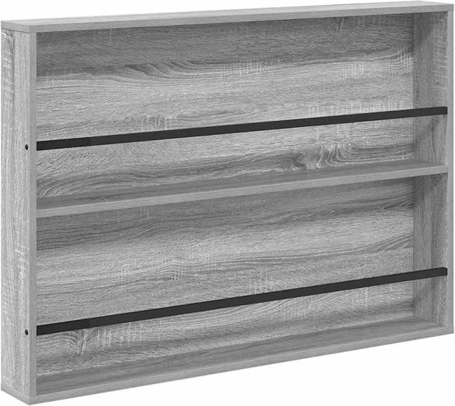 vidaXL Magazinregal aus Holzwerkstoff in Grau Sonoma, Wandmontage mit verstellbaren Regalböden, B: 100 cm, T: 12 cm, H: 70 cm - Bild 1