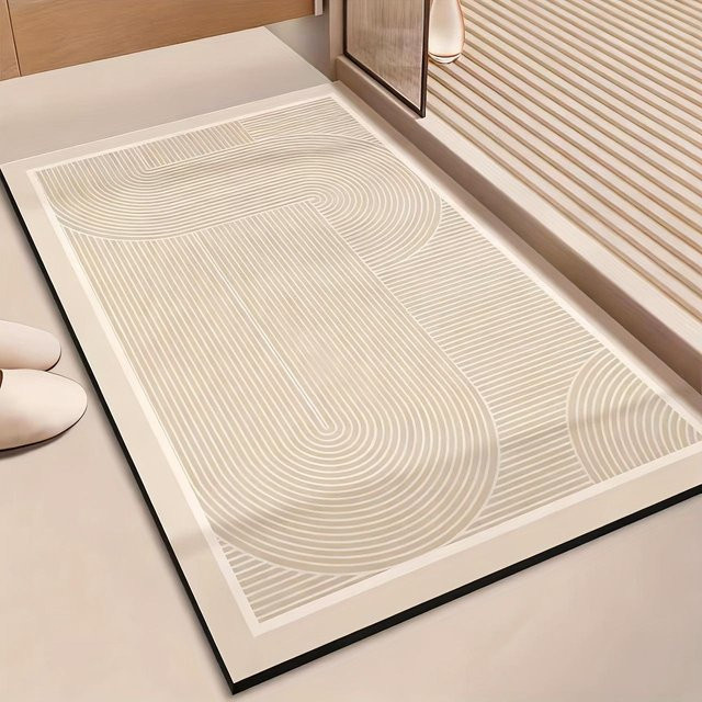 Rutschfeste und weiche Badezimmermatte aus Kieselgur und PVC, maschinenwaschbar, B/B: 40 x 60 cm - Bild 1
