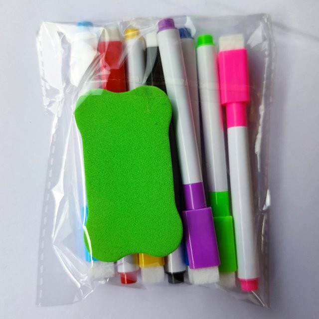 8-Farben Whiteboard-Marker Set mit magnetischem Radierer und Bullet-Spitze in Multicolour für Büro, Schule und Unterricht - Bild 1