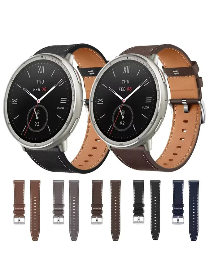 CMF Smartwatch-Armband Leder, Stahl-Dornschließe, 22 mm, 20 mm - Bild 5