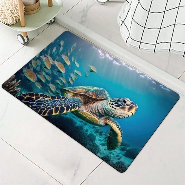Lodestar Teppich Läufer mit Zebra Print in Schwarz und Weiß, rutschfest und pflegeleicht, B/T: 80 x 50 cm - Bild 1