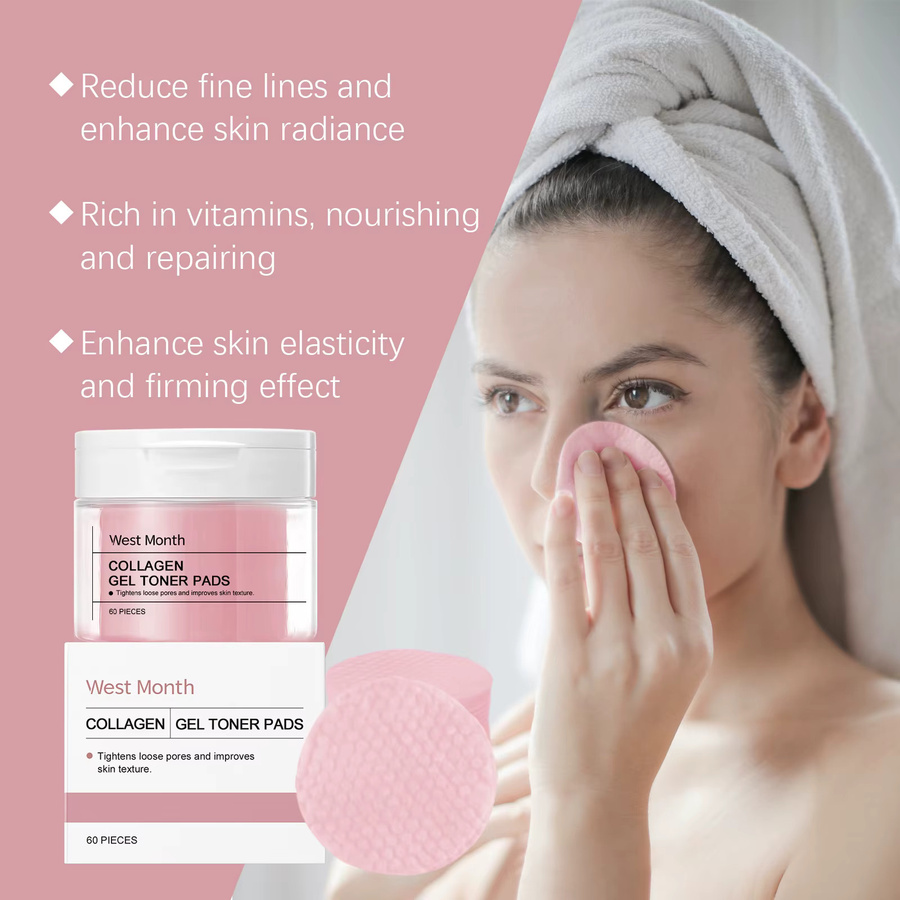WEST MONTH Serum-Wattepads mit Kollagen und Hyaluronsäure, Gesicht - Bild 2