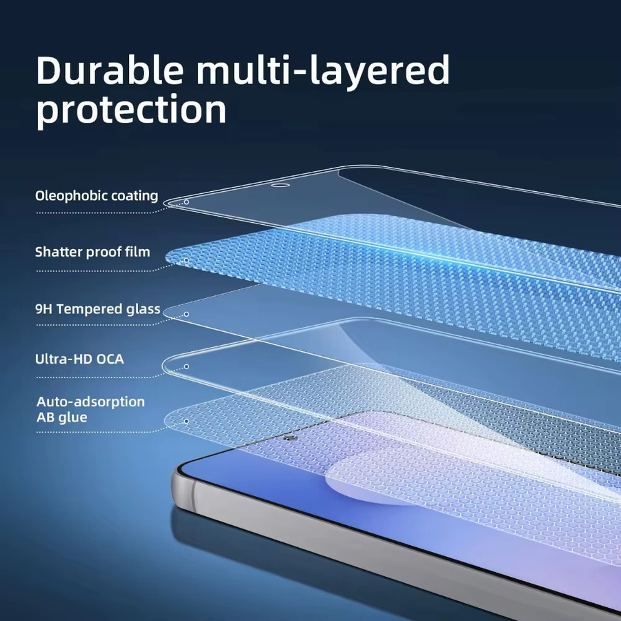 3 Stück Amour Brave Displayschutzfolien aus gehärtetem Glas für Samsung Galaxy A57 A37 5G, transparent - Bild 2