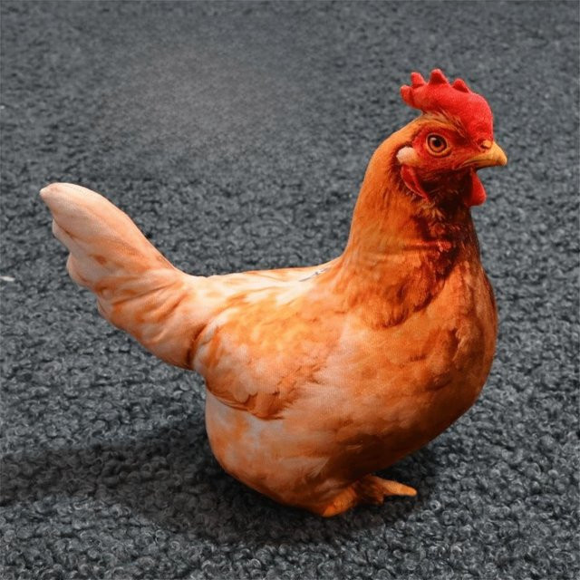 Yiran toy Hühnerkissen, Plüsch, 30cm, braun - Bild 1