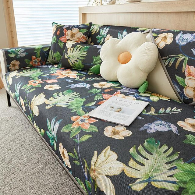 Kühlendes Eis-Seiden-Sofakissen aus Jacquard für den Sommer, Haushaltssupplies MH, Mehrfarbig, B/T/H: 70 x 70 x 70 cm - Bild 1
