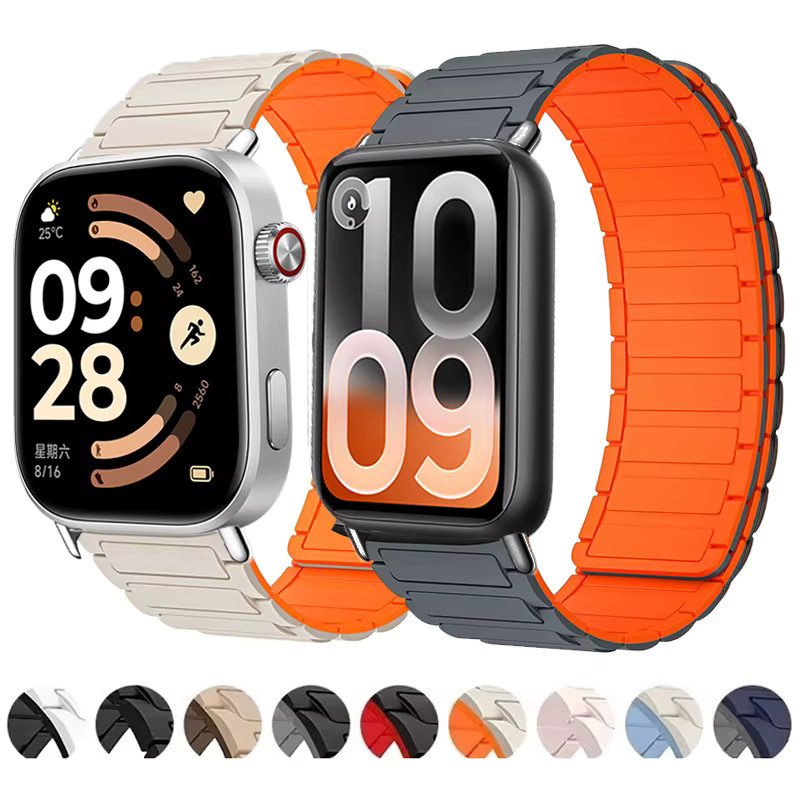 jansin Uhrenarmband Silikon, Magnetisch, Schwarz, Unisex - Bild 5