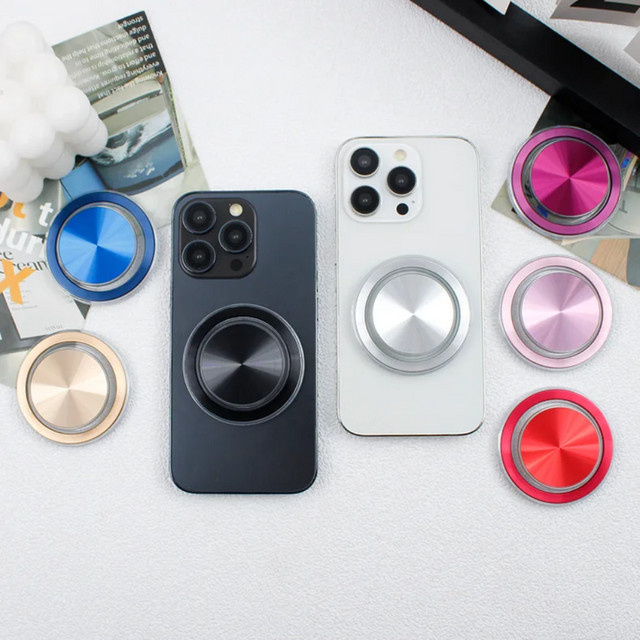 DIXSG Magnetische Telefonhalterung mit CD-Muster und Airbag-Funktion, faltbar, blau/mehrfarbig, kompatibel mit iPhone, Samsung und Xiaomi - Bild 1