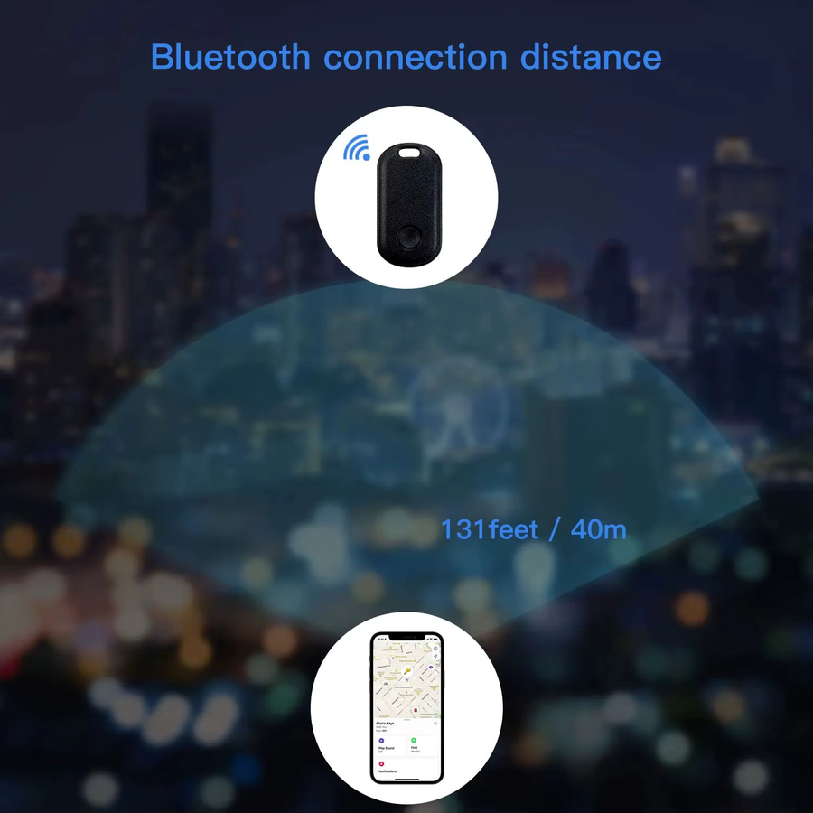 AiYaTo Mini-GPS-Tracker in Weiß mit Bluetooth und iOS Find My App Kompatibilität als Smart Anti-Verlust Schlüsselfinder - Bild 2
