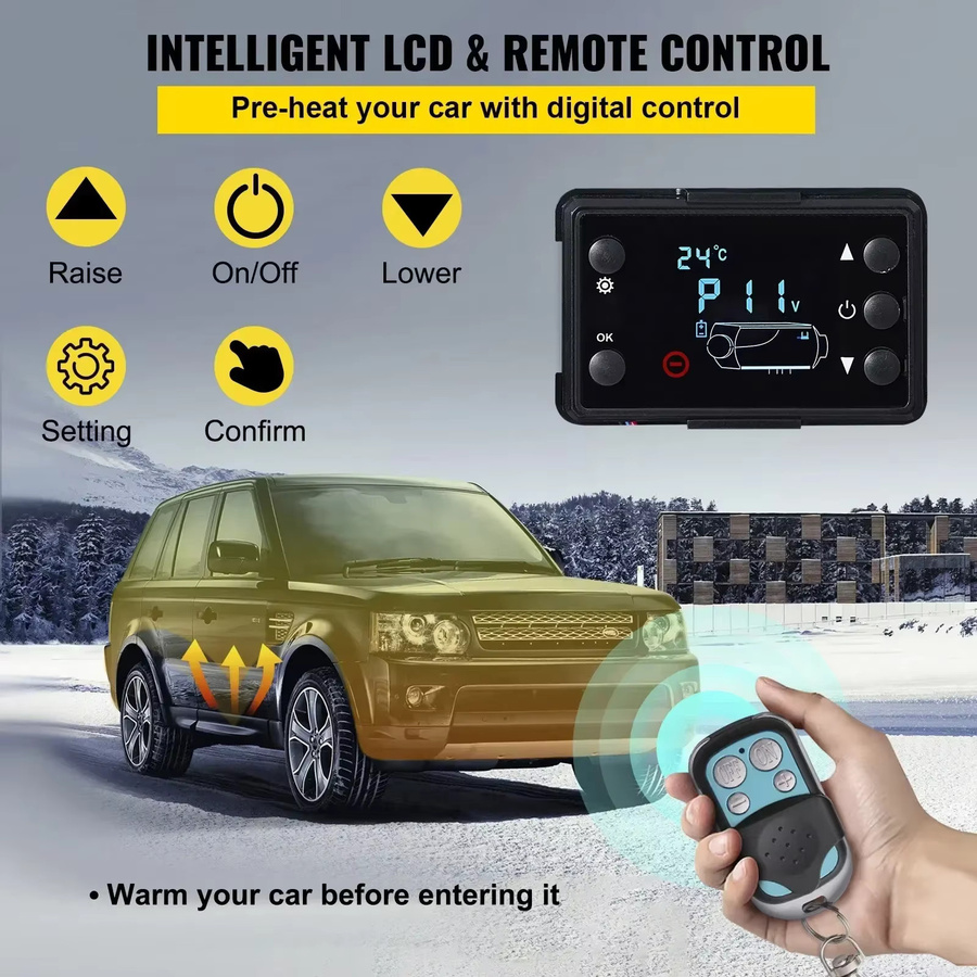 SIHAO Diesel-Luftheizung 5/8KW 12V Standheizung mit Fernbedienung und Einzelauslass in Blau - Bild 5