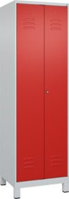 C+P Wäsche- und Kombispinde Classic PLUS mit 2 Abteilen, Verkehrsrot, H x B x T: 195 x 60 x 50 cm - Bild 1