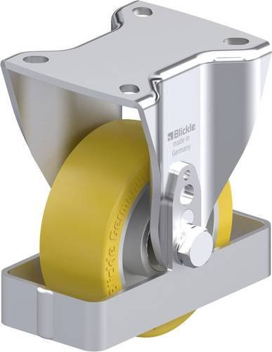 Blickle Stahlblech-Bockrolle BH-ALTH 101K-1-FS in Silber mit 100 mm Rad-Durchmesser und 420 kg Tragfähigkeit - Bild 1