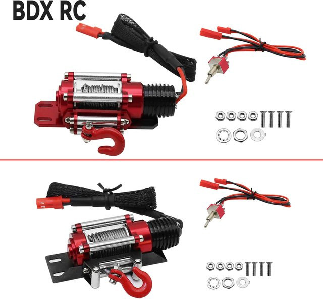 BDXRc RC Auto Metall Stahl Wired Automatische Simulierte Winde, Rot - Bild 1